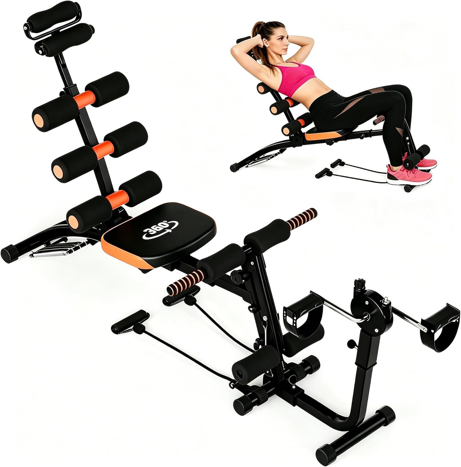 Banc d'entraînement abdominal 6en1 multifonction