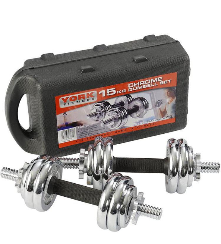Kit Haltères 15 kg Chrome